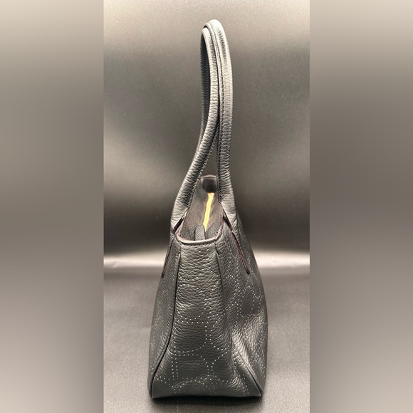 Kate Spade New York Shoulder Bag Laser Cut Perforations Black Leather - Picture 5 of 13